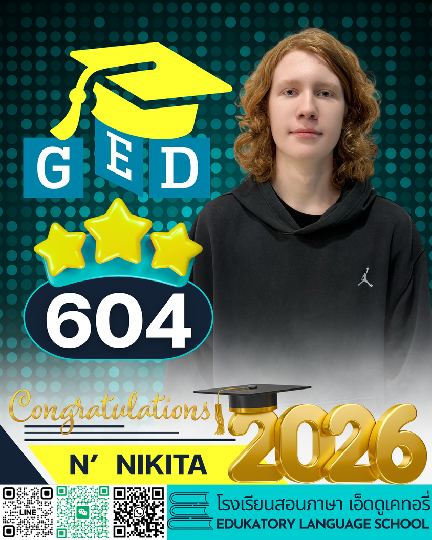 GED graduate achievement poster for Nikita